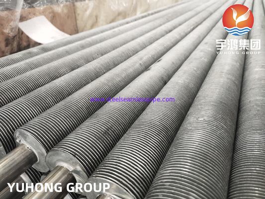 ASME SA249 TP304 এয়ার কুলার তাপ এক্সচেঞ্জারের জন্য স্টেইনলেস স্টীল এক্সট্রুজড ফিন টিউব