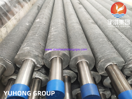 ASME SA249 TP304 এয়ার কুলার তাপ এক্সচেঞ্জারের জন্য স্টেইনলেস স্টীল এক্সট্রুজড ফিন টিউব
