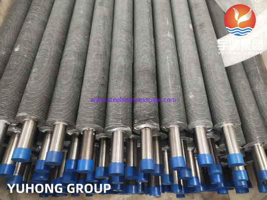 ASME SA249 TP304 এয়ার কুলার তাপ এক্সচেঞ্জারের জন্য স্টেইনলেস স্টীল এক্সট্রুজড ফিন টিউব