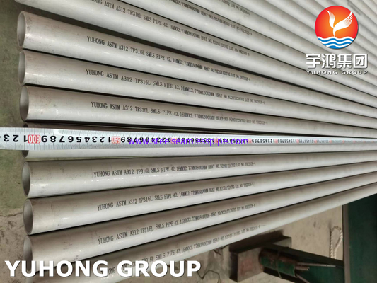 ASTM A312 TP316L Austenitic স্টেইনলেস স্টীল বিজোড় কোল্ড রোল্ড পাইপ