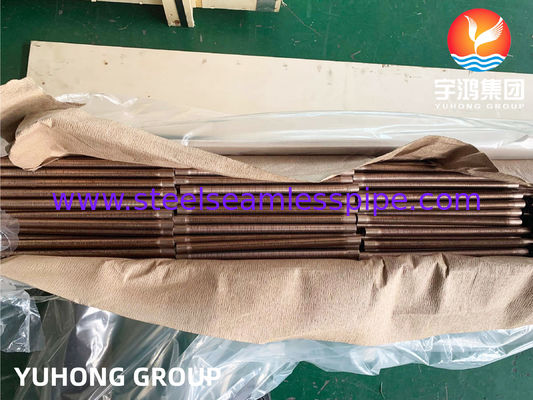 তামা খাদ টিউব - নিম্ন ফিন টাইপ, B111 C70600 O61 cu70/ni30 এয়ার কুলার জন্য তামা খাদ