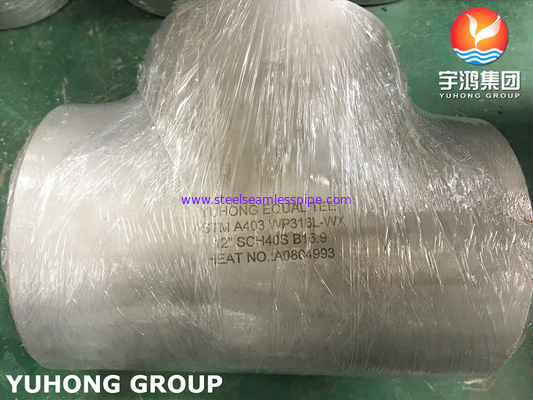 SS316L Butt Weld Fitting, A403 WP316L Equal Tee (Seamless / Welded), B16.9 স্ট্যান্ডার্ড