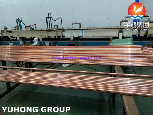 ASTM B111 UNS C12200 / CW024A সিউমলেস কপার টিউব, DHP তাপ এক্সচেঞ্জার টিউব