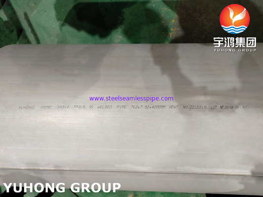 ASME SA312 TP317L 1.4438 উচ্চ তাপমাত্রা সেবা জন্য ঝালাই পাইপ