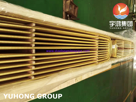 B111 C68700 অ্যালুমিনিয়াম ব্রাস o61 অ্যানিলড ইউ বন্ড টিউব তামা খাদ ঠান্ডা টানা
