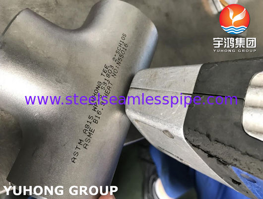 ডুপ্লেক্স স্টিল পাইপ ফিটিং সমান টি ASTM A815 S31803 B16.9 হিট এক্সচেঞ্জার তেল গ্যাস