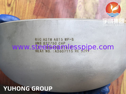 ASTM A815 S32750 / SAF 2507 ক্যাপ, সুপার ডুপ্লেক্স বিট ওয়েল্ড পাইপ ফিটিং অফশোর তেল এবং গ্যাস প্ল্যাটফর্মের জন্য