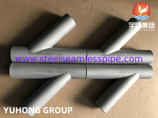 ASTM A815 S31803-W Y TEE বাট ঢালাই ফিটিং B16.9 তেল পরিশোধন সার গ্যাস