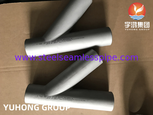ASTM A815 S31803-W Y TEE বাট ঢালাই ফিটিং B16.9 তেল পরিশোধন সার গ্যাস