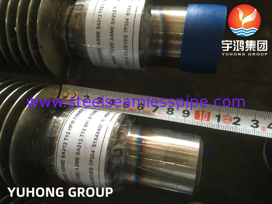 হাই ফ্রিকোয়েন্সি ওয়েল্ডেড ফিন টিউব, ASTM A213 T12 স্টেইনলেস স্টীল 304 ফিন সহ খাদ ইস্পাত টিউব