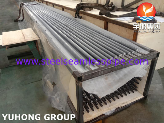 এমবেডেড জি টাইপ ফিন টিউব ASME SB163 Monel 400/UNS N04400 অ্যালুমিনিয়াম ফিন সহ বেস টিউব