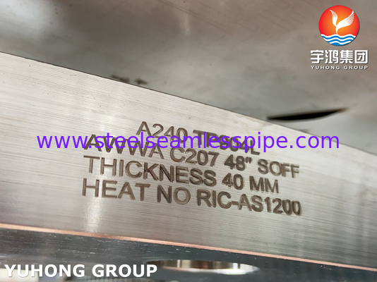 ASTM A240 F904L, UNS N08904, AWWA C207 স্টেইনলেস স্টীল স্লিপ অন ফ্ল্যাঞ্জ, ফ্ল্যাট ফেস