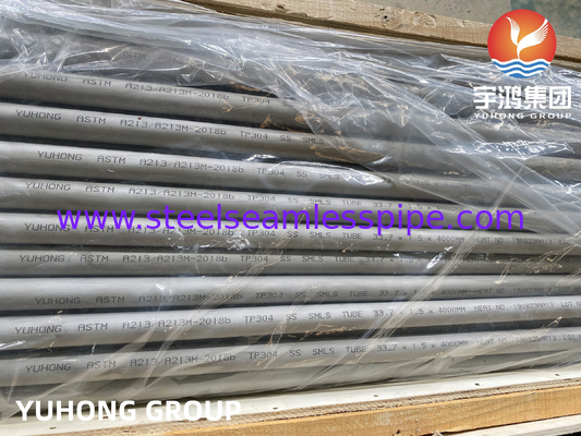 ASTM A213 / ASME SA213 TP304 স্টেইনলেস স্টীল seamless তাপ এক্সচেঞ্জার টিউব