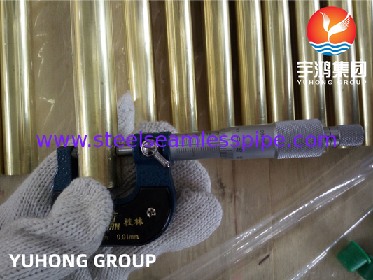 ASTM B111 / ASME SB111 C44300 কপার নিকেল টিউব কনডেনসার কুলিং সিস্টেম অ্যাপ্লিকেশনের জন্য সিউমলেস