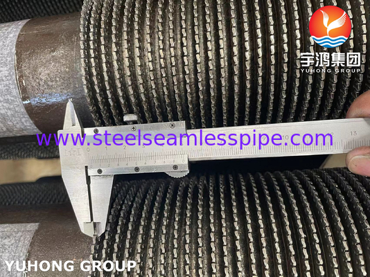 ASTM A335 Gr. P9 11Cr ফিনস সহ খাদ ইস্পাত টিউব, অগ্নি চুল্লি জন্য serrated ফিন টিউব