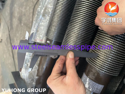 ASTM A335 Gr. P9 11Cr ফিনস সহ খাদ ইস্পাত টিউব, অগ্নি চুল্লি জন্য serrated ফিন টিউব