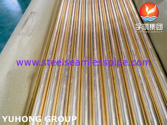 ASME SB111 C44300 / CuZn28Sn1 / CZ111 ব্রাস সিউমলেস কন্ডেনসার টিউব