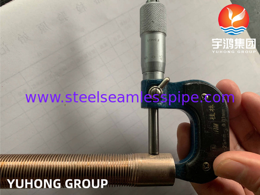 ASTM B111 C70600 O61 তামা নিকেল খাদ তাপ এক্সচেঞ্জারের জন্য নিম্ন ফিন টিউব
