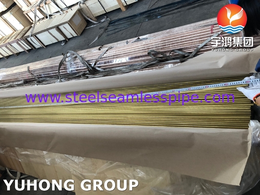 ASME SB111 CuZn20Al2 / CZ110 / UNS C68700 অ্যালুমিনিয়াম ব্রাস সিউমলেস টিউব