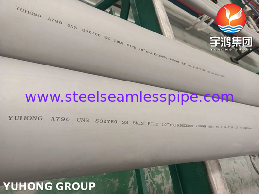 রাসায়নিক এবং শিল্প অ্যাপ্লিকেশনগুলির জন্য ASTM A790 S32750 সুপার ডুপ্লেক্স স্টেইনলেস স্টিল পাইপ