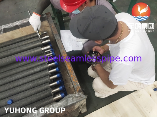 স্টেইনলেস স্টীল এক্সট্রুডেড ফিনড টিউব SA249 TP304 অ্যালুমিনিয়াম ফিন সহ ঝালাই টিউব