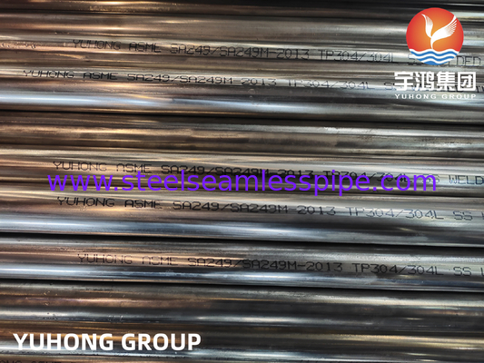ASME SA249 TP304/304L 1.4301/1.4307 স্টেইনলেস স্টীল উজ্জ্বল Annealed ঝালাই টিউব