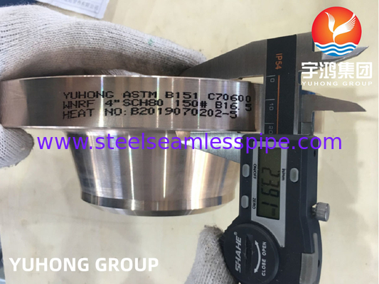 ASTM B151 C70600 কপার নিকেল অ্যালোয় কাঠের ফ্ল্যাঞ্জ ওয়েল্ডনেক উত্তোলিত মুখ B16.5 পাইপলাইন জন্য