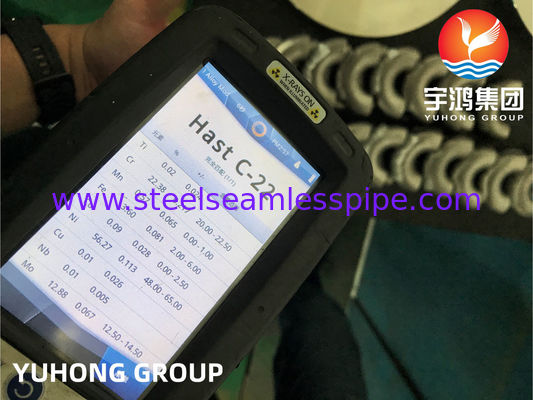 ASTM B366 N06022 Hastelloy C22 180 ডিগ্রী কনুই খাদ ইস্পাত ফিটিংস B16.9