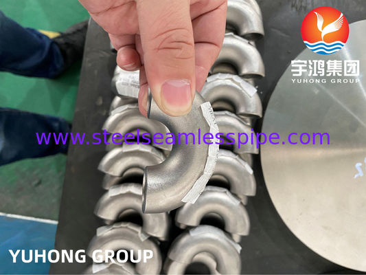 ASTM B366 N06022 Hastelloy C22 180 ডিগ্রী কনুই খাদ ইস্পাত ফিটিংস B16.9