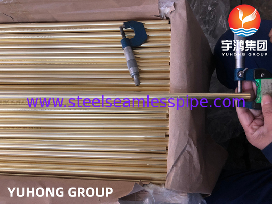 ASTM B111 C44300 তাপ এক্সচেঞ্জারের জন্য সিউমলেস অ্যাডমিরালিটি ব্রাস টিউব