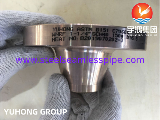 ASTM B151 C70600 1-1/4&quot; SCH40 #150 WN কপার নিকেল ফ্ল্যাঞ্জ ASME B16.5