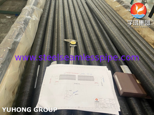 Asme Sa210 গ্রেড A1 কার্বন ইস্পাত ফিনড টিউবস এমবেডেড জি টাইপ অ্যালুমিনিয়াম ফিনস সহ