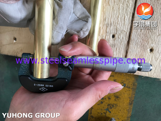 ASME SB111 C44300 অ্যাডমিরালিটি ব্রাস টিউব O61 তাপ এক্সচেঞ্জারের জন্য কোল্ড ফিনিস