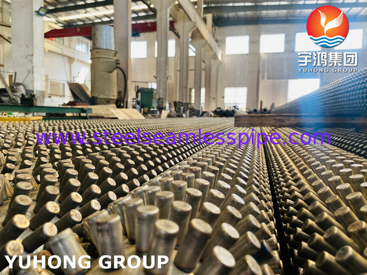 স্টাফড ফিন টিউব ASME SA335 P5 13Cr (SS 410) স্টিম রিফর্মিং ফার্নের জন্য পিন টিউব