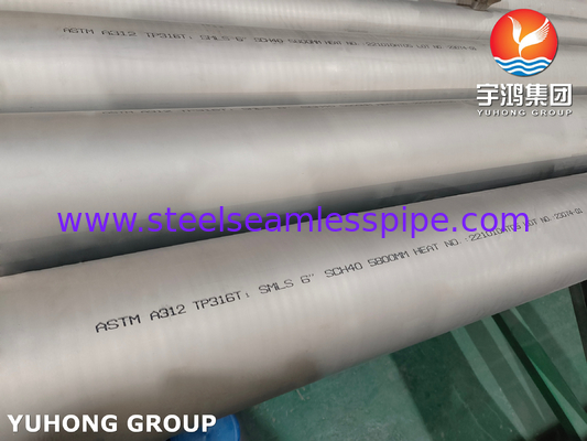 ASTM A312 TP316L স্টেইনলেস স্টীল সিউমলেস পাইপ জন্য তেল, গ্যাস