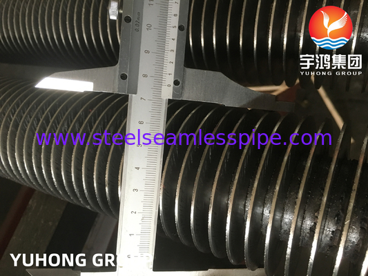 ASME SA213 T12 SMLS বেস টিউব কার্বন স্টীল ফিনস HFW ফিনড টিউব বায়ু শীতল জন্য