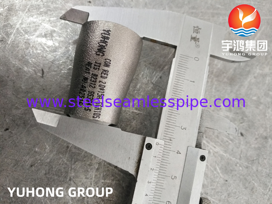JIS B2312 SS304 সিউমলেস বট ওয়েল্ড রিডাক্টর ECC রিডাক্টর স্টেইনলেস স্টীল ফিটিং
