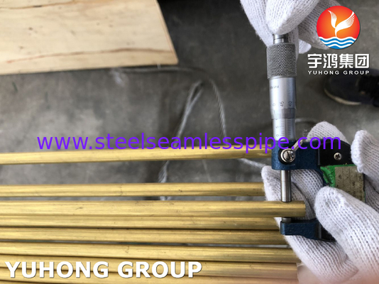 ASME SB111 C70600 C68700 C71500 C44300 সিউমলেস টিউব 100% HT 15.88 X 1.24 X 6096MM