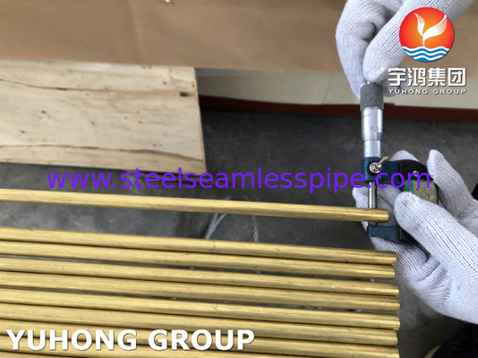 ASTM B111 C68700 অ্যালুমিনিয়াম ব্রাস টিউব তামা খাদ টিউব EN 10204/3.1B