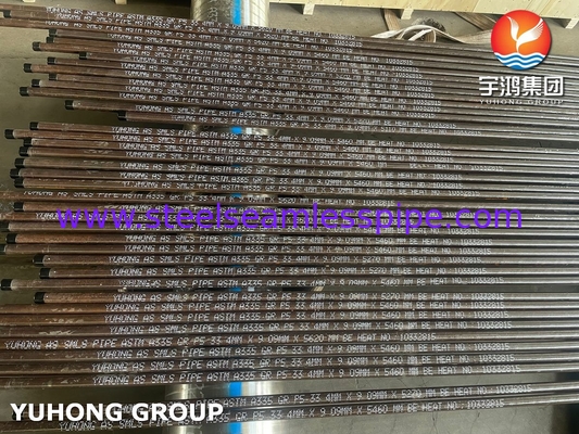খাদ ইস্পাত Seamless টিউব ASTM A335 P5 কালো পেইন্টিং বেভেলড শেষ পাইপ