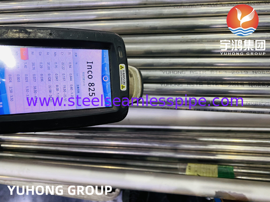 ASME SB163 N08825 কন্ডেনসার এবং তাপ এক্সচেঞ্জারগুলির জন্য নিকেল অ্যালোয় সিউমলেস টিউব