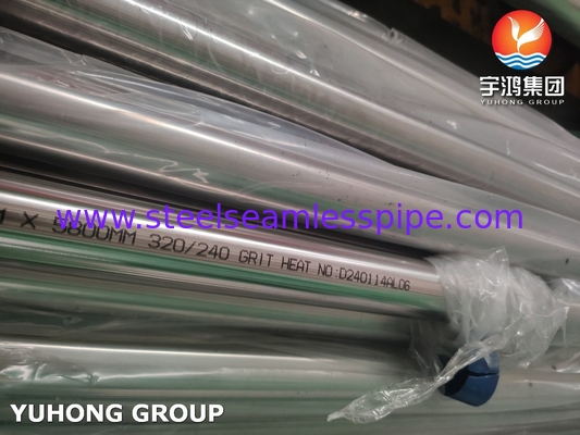 ASME SA270 ASTM A270 স্টেইনলেস স্টীল ঝালাই টিউব পোলিশ 320 240 GRIT TP304