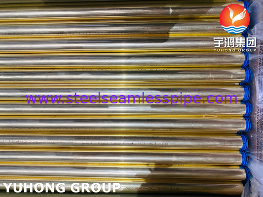 ASTM B111 C44300 / DIN CuZn28Sn1 ব্রাস সিউমলেস টিউব তাপ এক্সচেঞ্জার টিউব