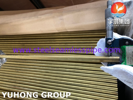 ASTM B111 C68700 / CuZn20Al2 তাপ এক্সচেঞ্জারের জন্য সিউমলেস অ্যালুমিনিয়াম ব্রাস টিউব