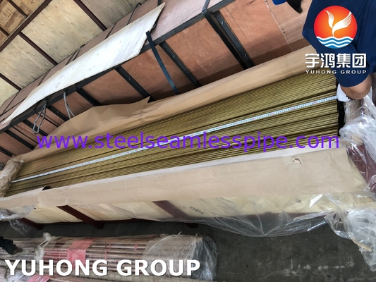 ASTM B111 C68700 / CuZn20Al2 তাপ এক্সচেঞ্জারের জন্য সিউমলেস অ্যালুমিনিয়াম ব্রাস টিউব