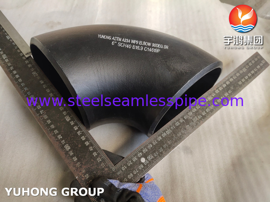 অ্যালয় স্টিল ASTM A234 WP9 90 ডিগ্রি SR কনুই ANSI B16.9 বাটওয়েল্ড ফিটিং
