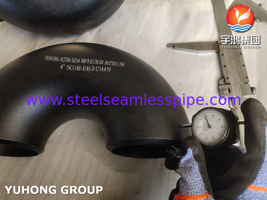 Buttweld ফিটিং ASTM A234 WPB কার্বন ইস্পাত 90/180 ডিগ্রী SR Elbow