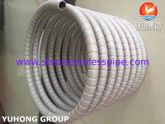 GOST9941 12X18H10T TP321 এয়ার কুলারের জন্য স্টেইনলেস স্টীল করুগেটেড ফিন টিউব