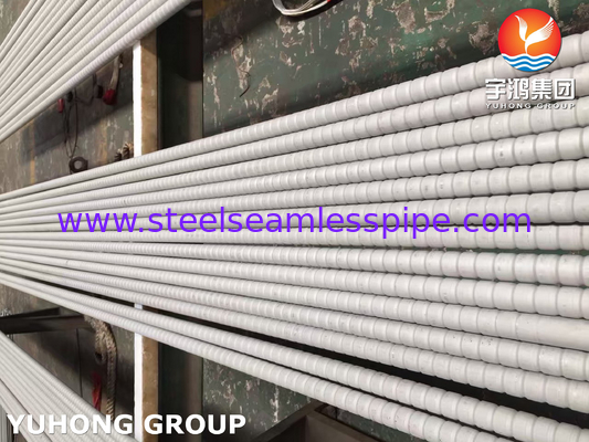GOST9941 12X18H10T TP321 এয়ার কুলারের জন্য স্টেইনলেস স্টীল করুগেটেড ফিন টিউব