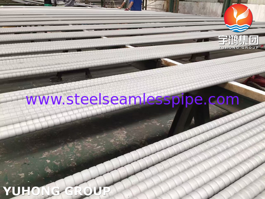 GOST9941 12X18H10T TP321 এয়ার কুলারের জন্য স্টেইনলেস স্টীল করুগেটেড ফিন টিউব